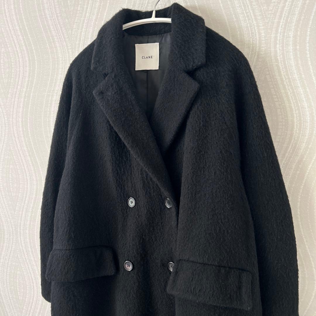 CLANE クラネ✨DOUBLE WOOL LONG COAT 黒　ロングコート