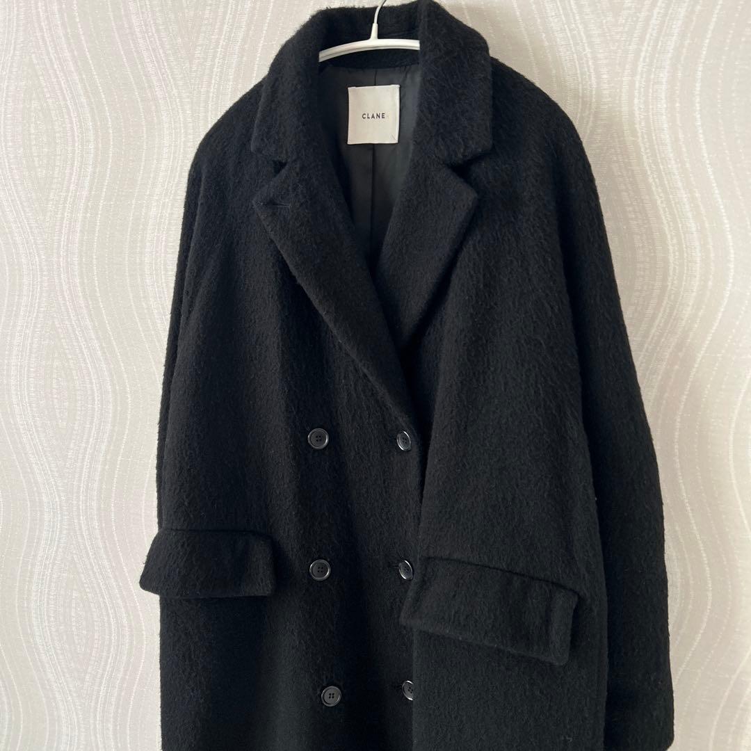 CLANE クラネ✨DOUBLE WOOL LONG COAT 黒　ロングコート