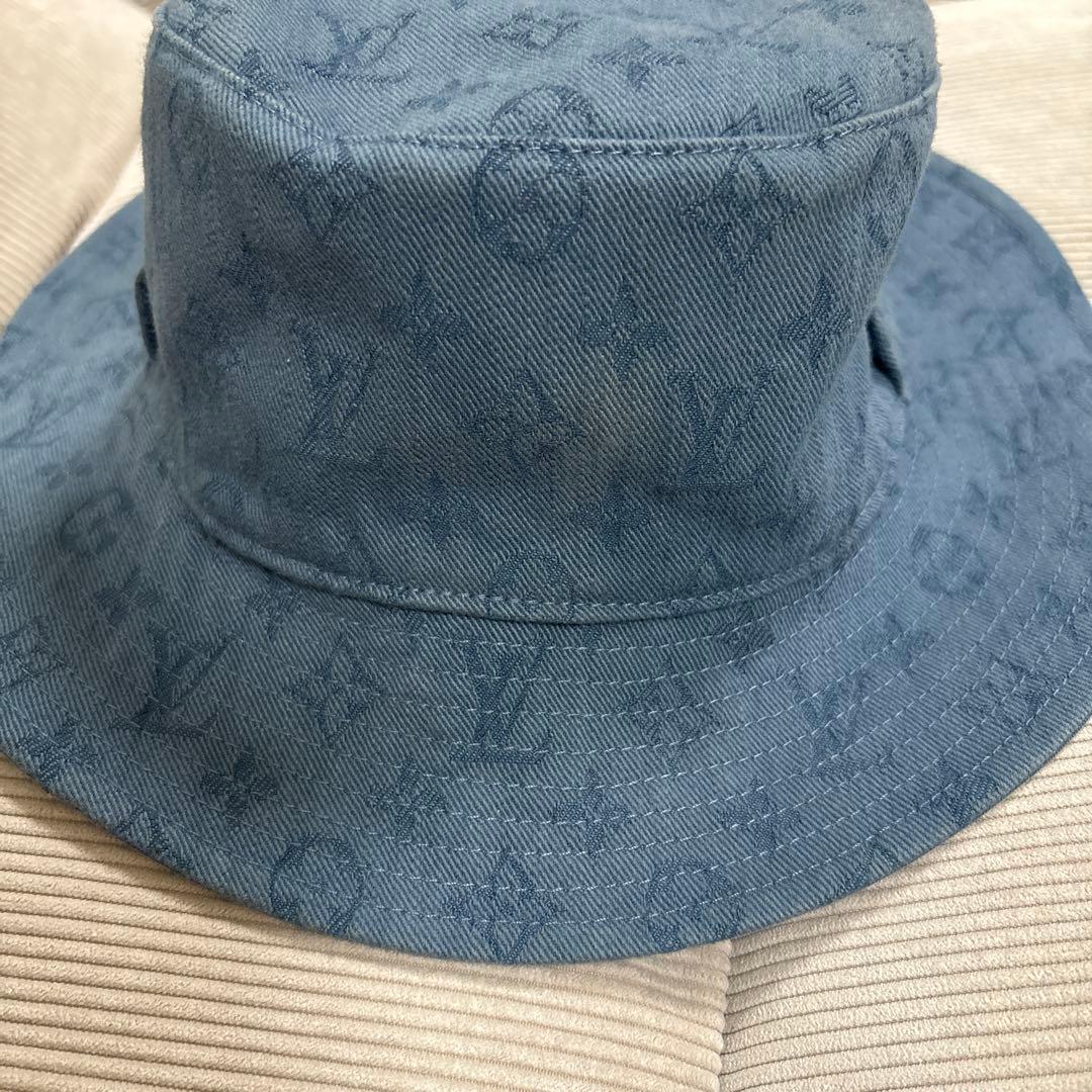 ルイヴィトン ハット帽　デニム生地