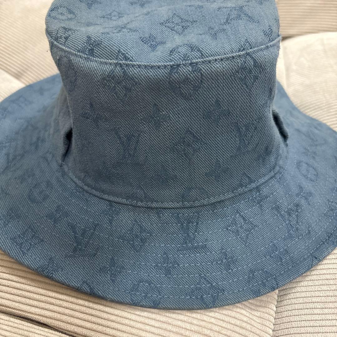ルイヴィトン ハット帽　デニム生地