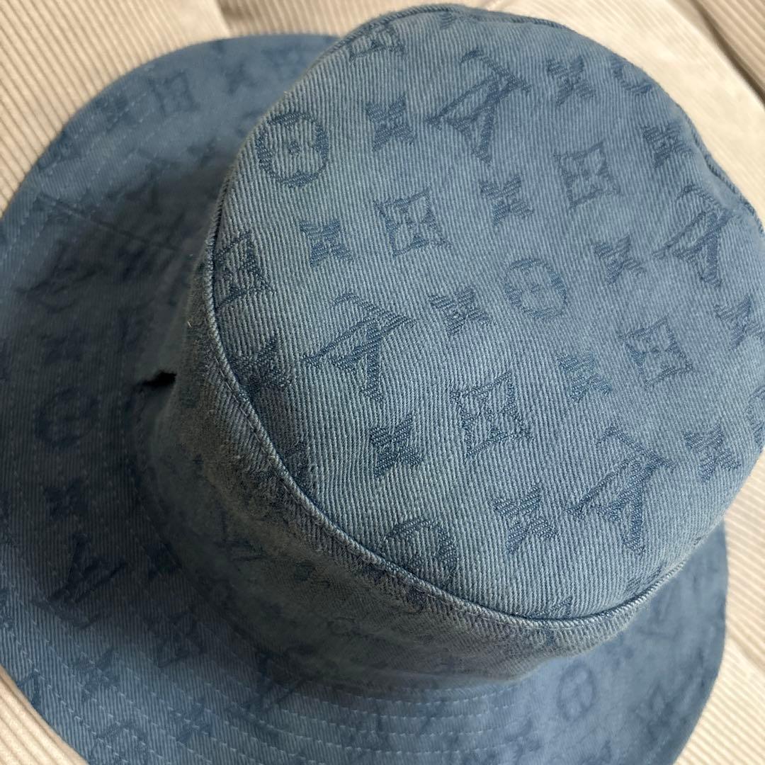 ルイヴィトン ハット帽　デニム生地