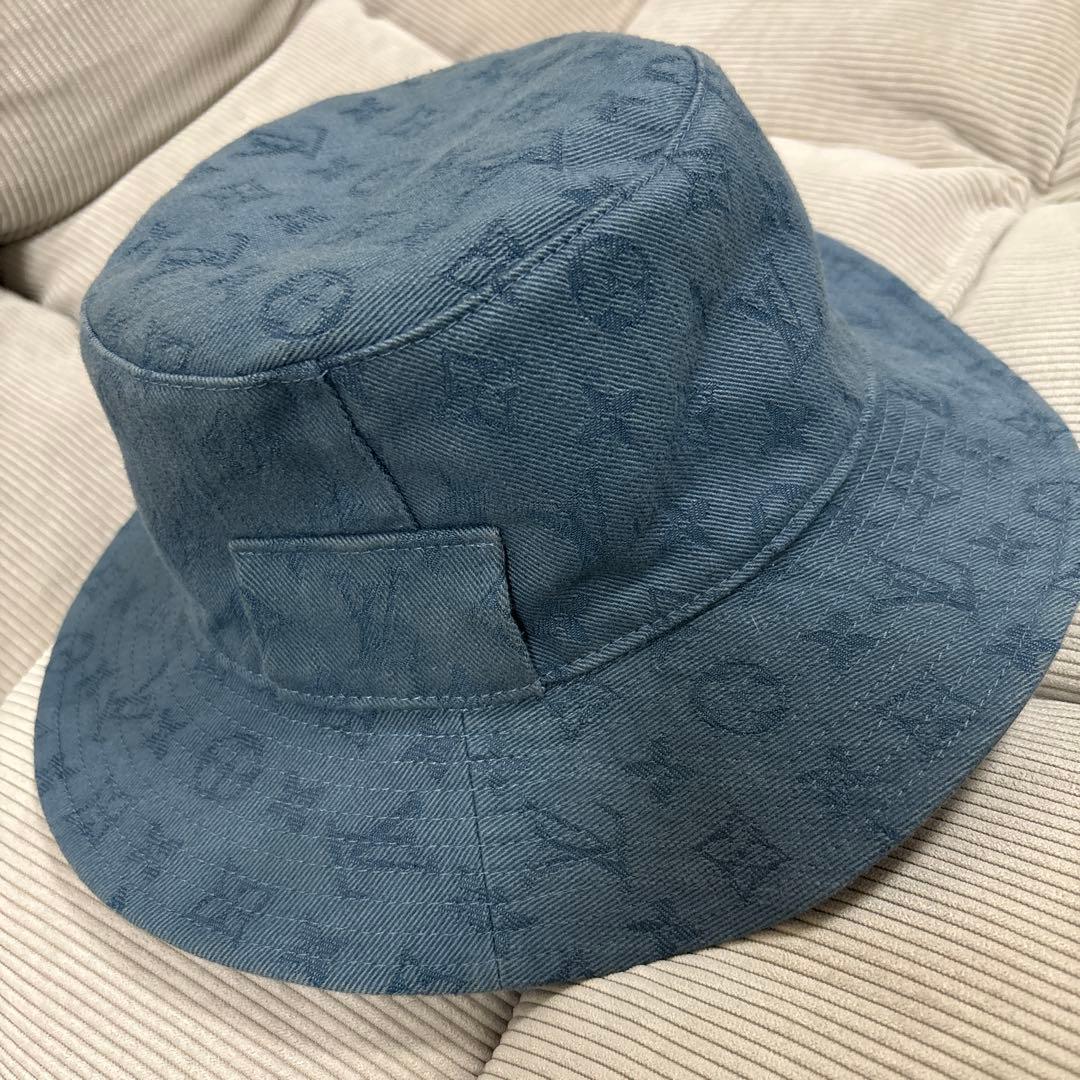 ルイヴィトン ハット帽　デニム生地