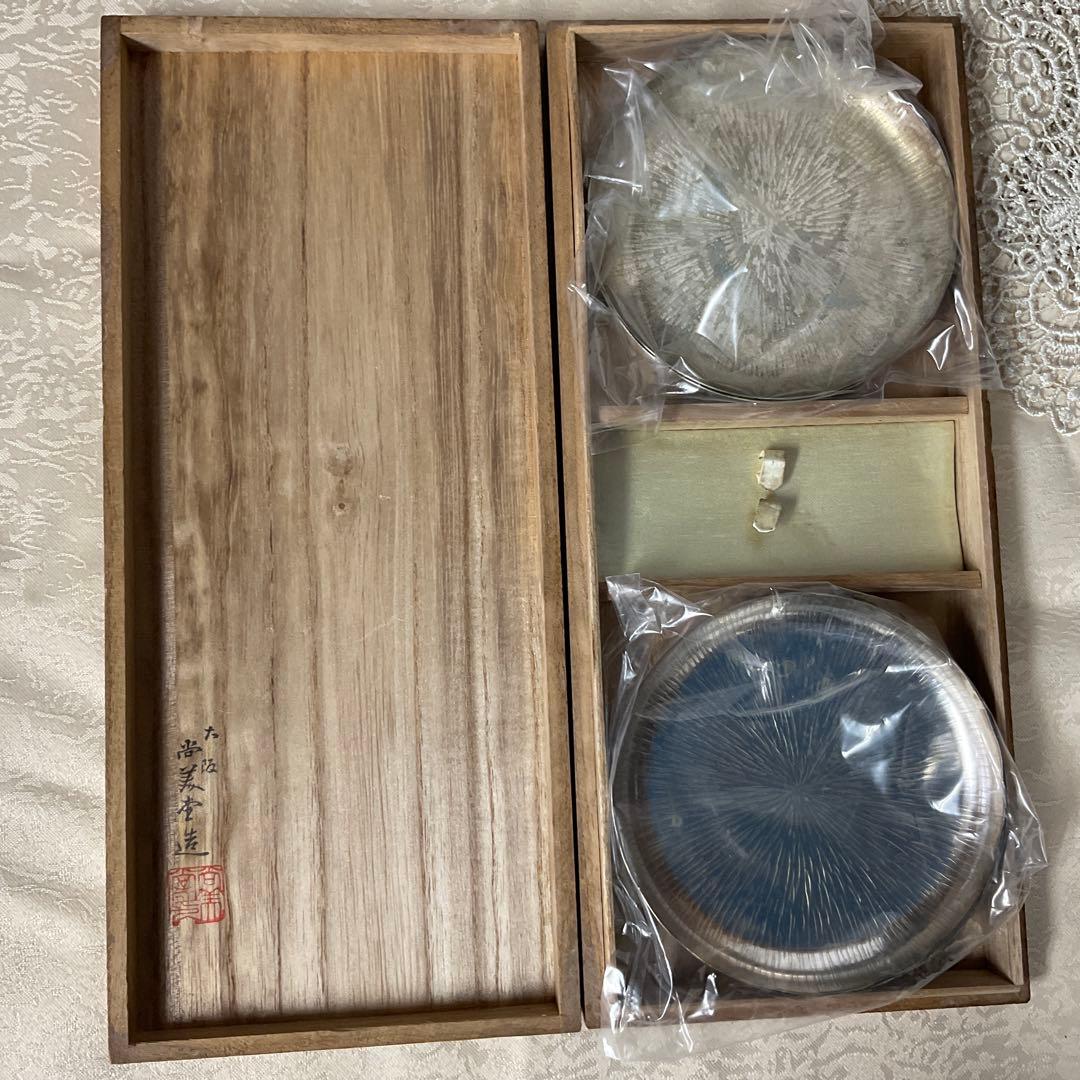 銀製　大阪尚美堂造　約10cmプレート6枚セット