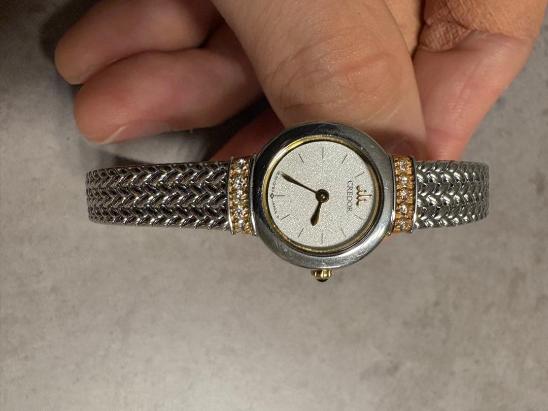 クレドール 1E70-0100 K18YG/SS ラグダイヤ　最終値下げ