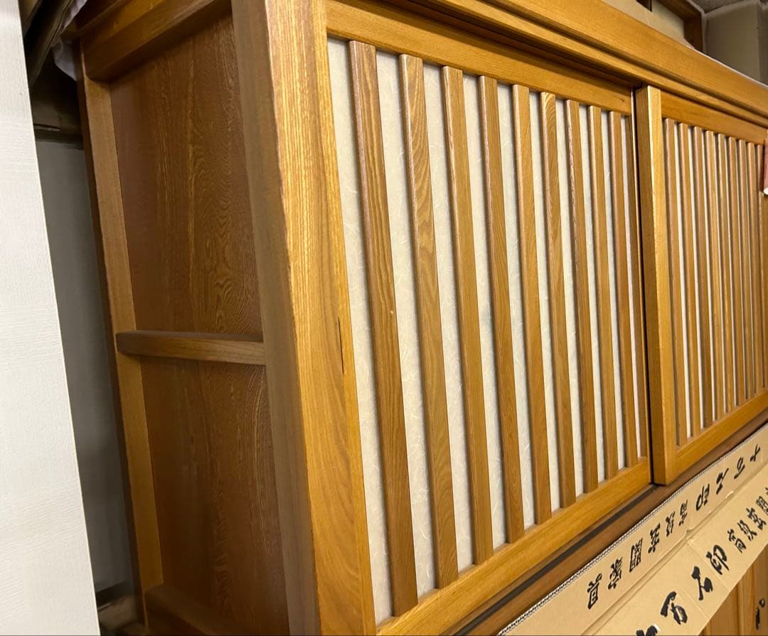 【引き取り限定】和風下駄箱 180幅 片足台付 下駄箱 大型シューズラック旅館