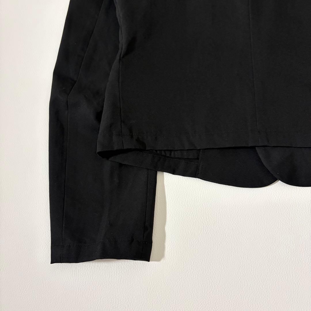 美品 リミフゥ ウールギャバジン ショールカラー テーラードJKT クロップド丈