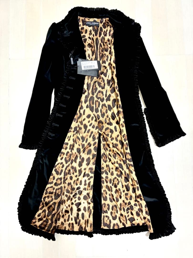 【新品 タグ付き】ドルチェ＆ガッバーナ ベロア コート ブラック 38 希少