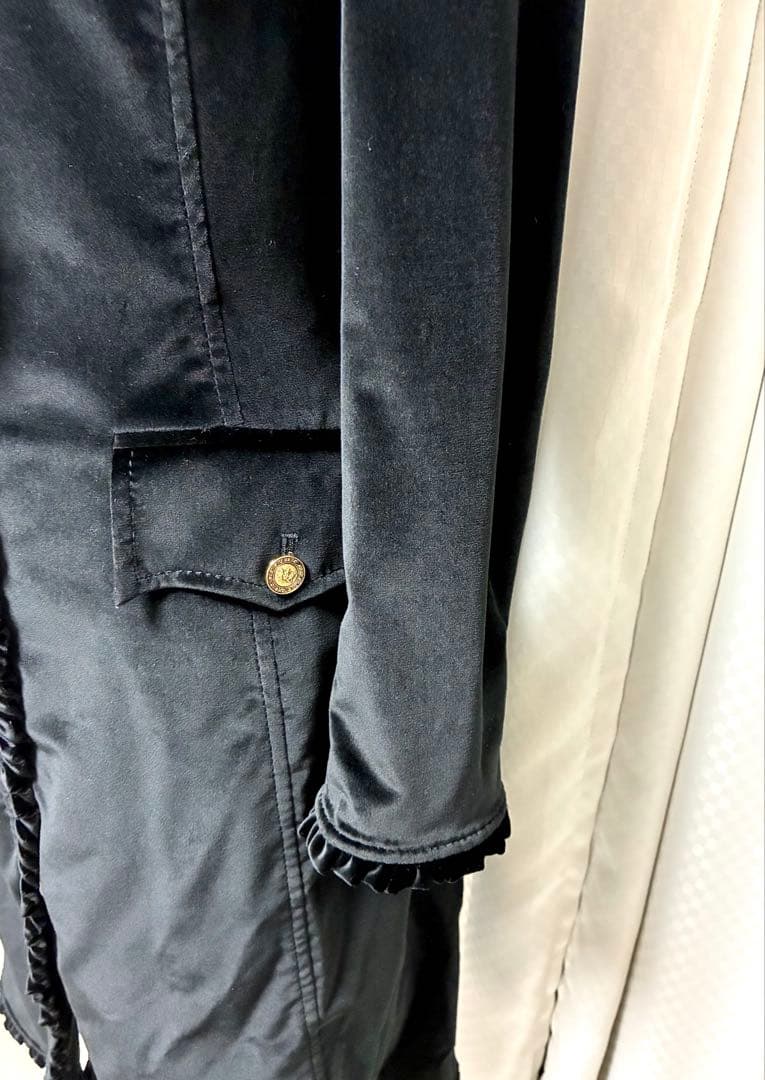 【新品 タグ付き】ドルチェ＆ガッバーナ ベロア コート ブラック 38 希少