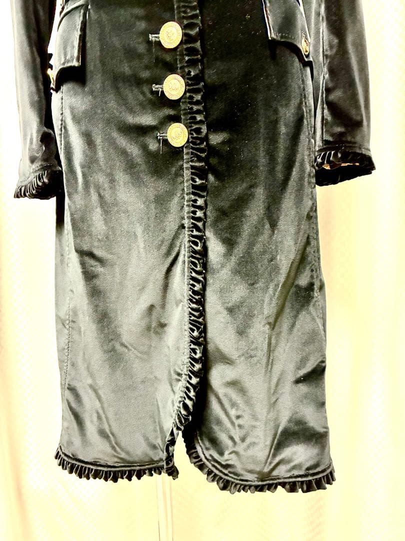 【新品 タグ付き】ドルチェ＆ガッバーナ ベロア コート ブラック 38 希少