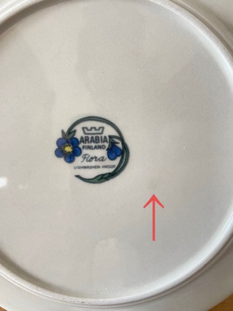 ツヤ有 ARABIA アラビア Flora フローラ プレート 24cm