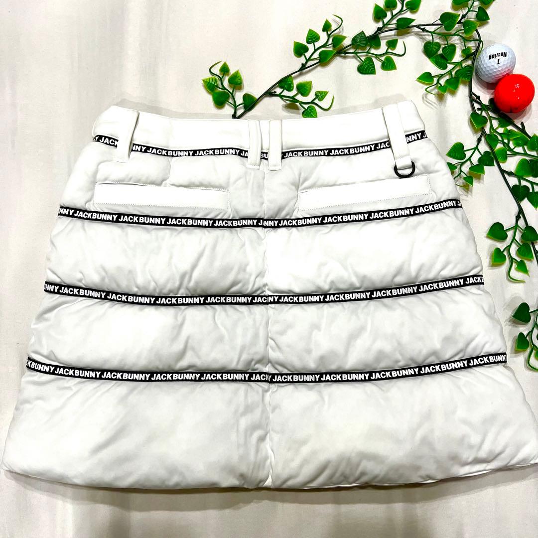 【試着のみ！】完売品 Jack Bunny!! 中綿 スカート ロゴライン 白