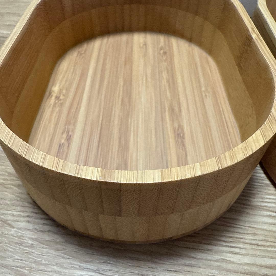 おまとめ2点 楕円2段と角形1段　弁当箱　未使用　曲げわっぱ