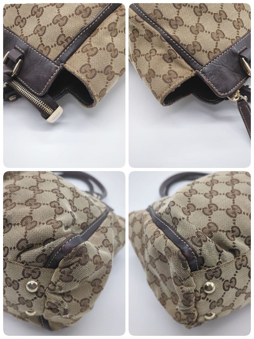 【人気モデル・良品】グッチ☆アビー トートバッグ GGキャンバス レザー