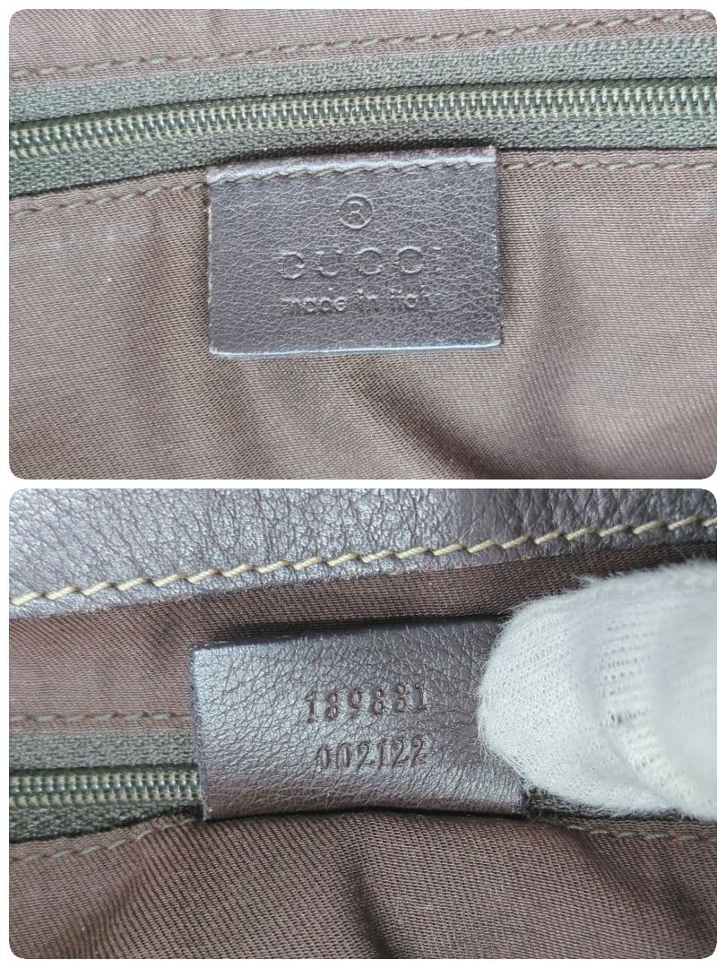 【人気モデル・良品】グッチ☆アビー トートバッグ GGキャンバス レザー