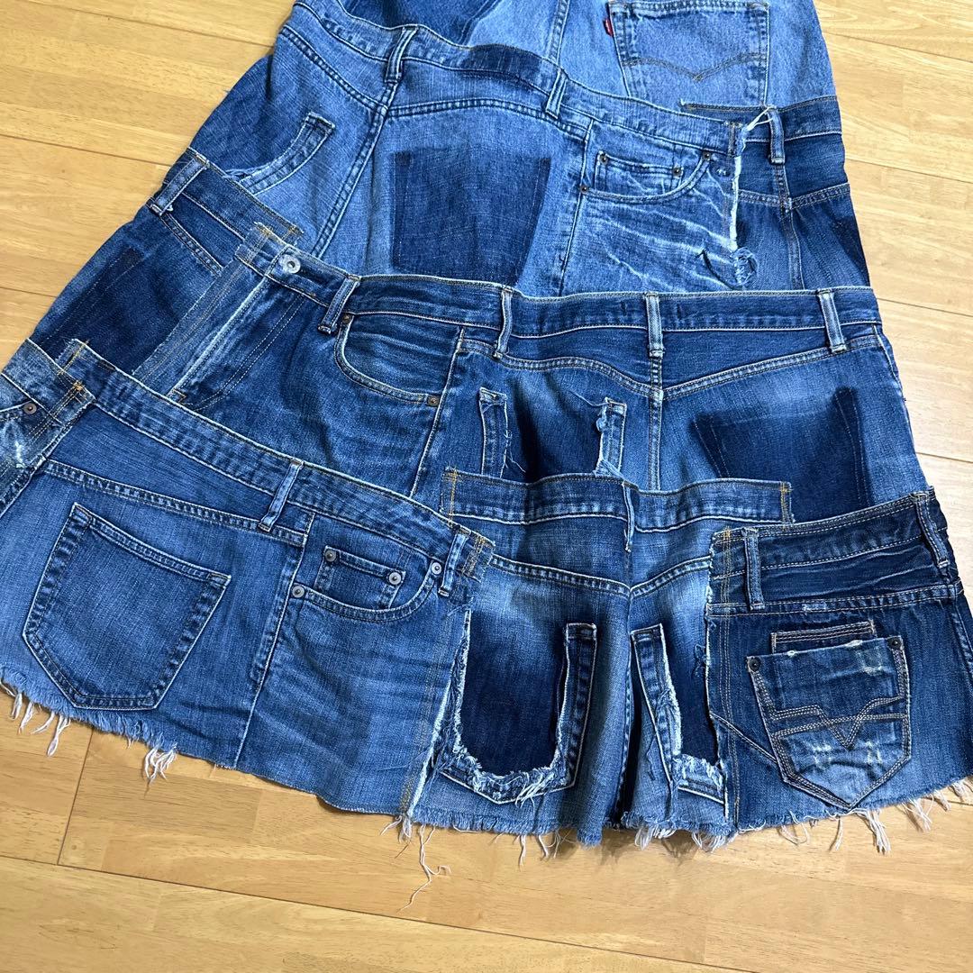 再構築 リメイクデニム ジャンパースカート