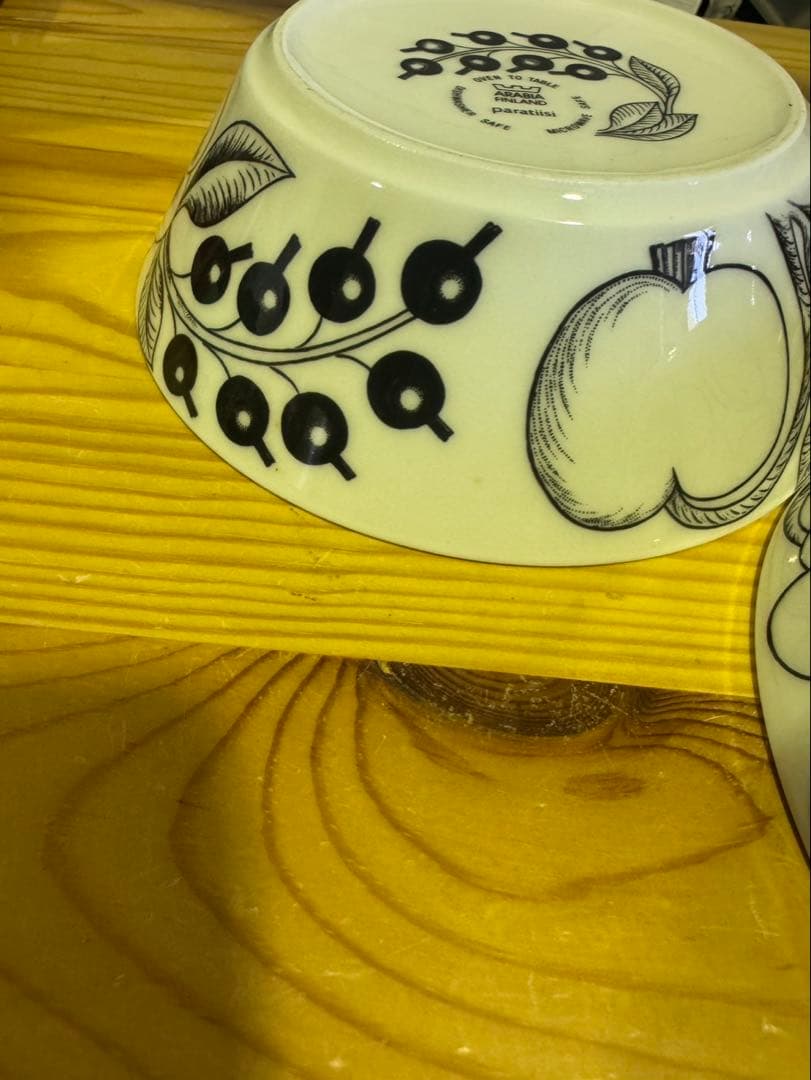 s2514 ARABIA ブラックパラティッシ　17cmボウル