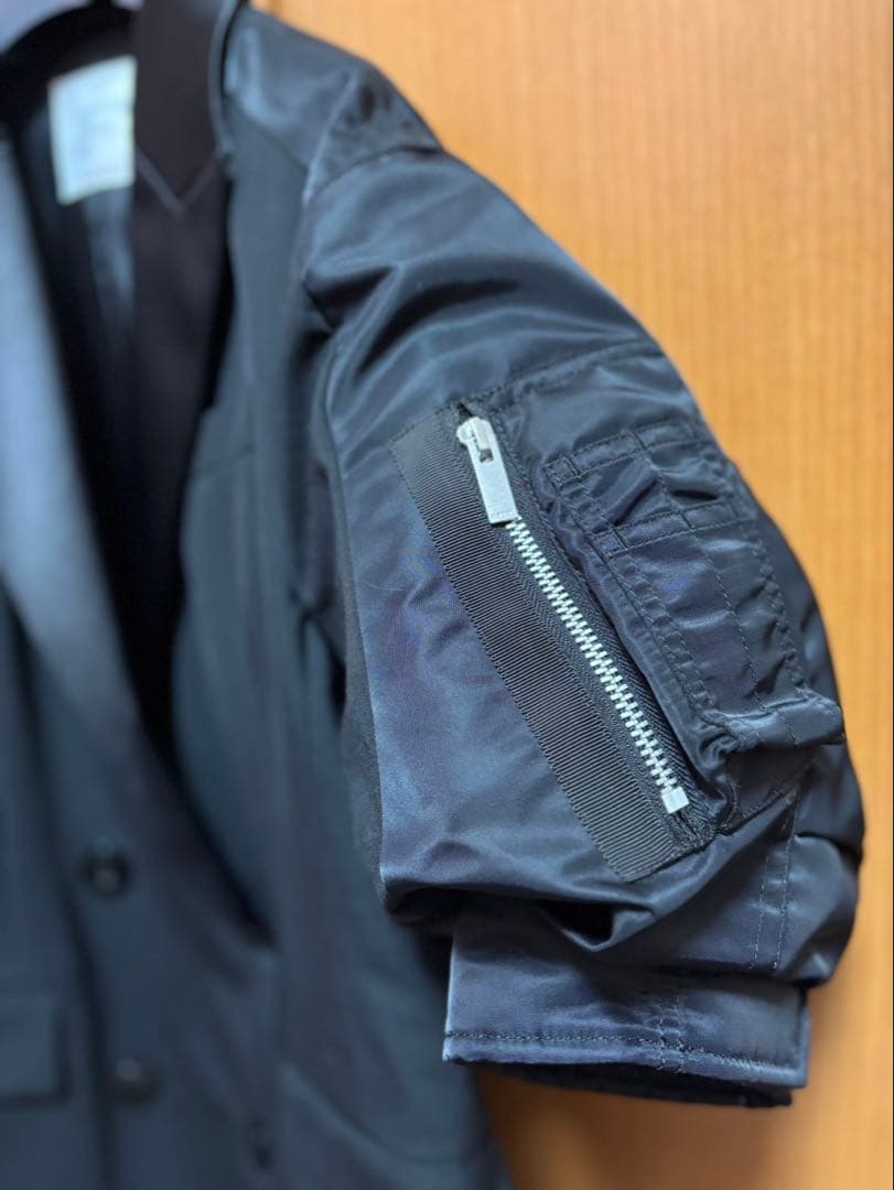 sacai ブラック ジャケット　 MA-1 サイズ2 美品
