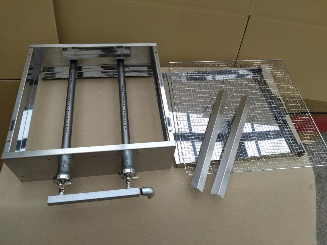 焼物グリラー 幅450x奥450 業務用 LPガス式 網焼き器 プロパン 海の家