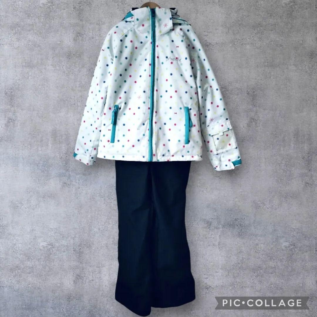 美品 Phenix スキーウェア 140 パステル水玉 125 130 145