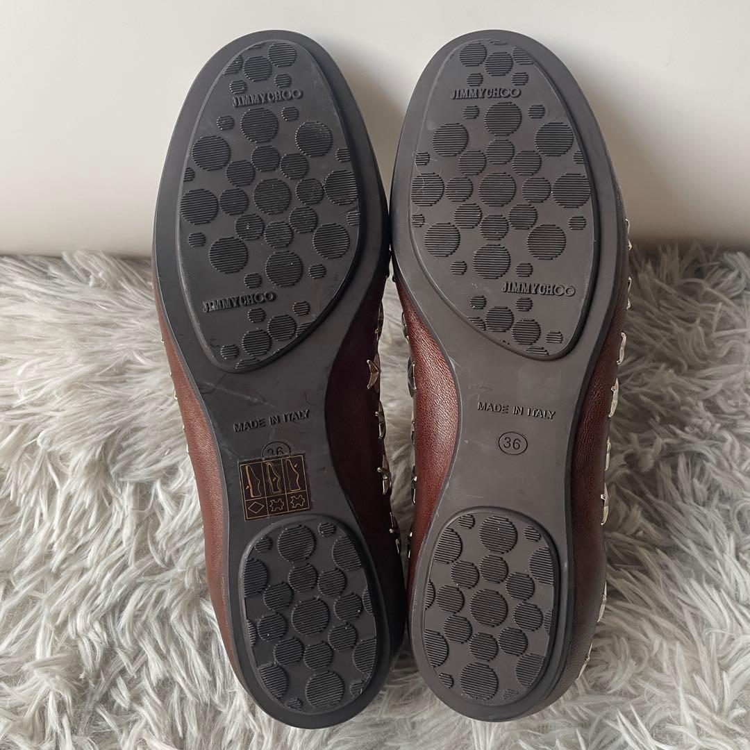 【未使用級】ジミーチュウ パンプス スタッズ ブラウン