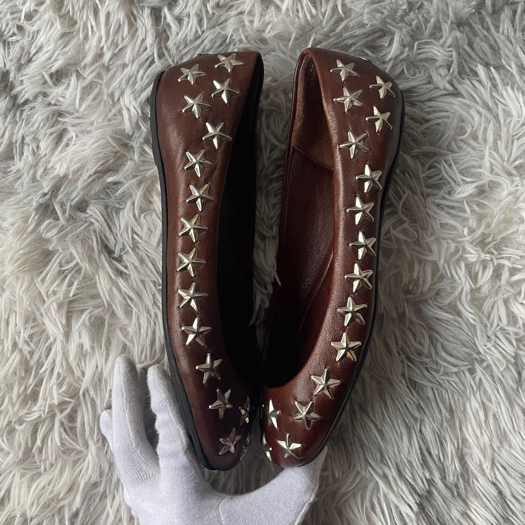 【未使用級】ジミーチュウ パンプス スタッズ ブラウン