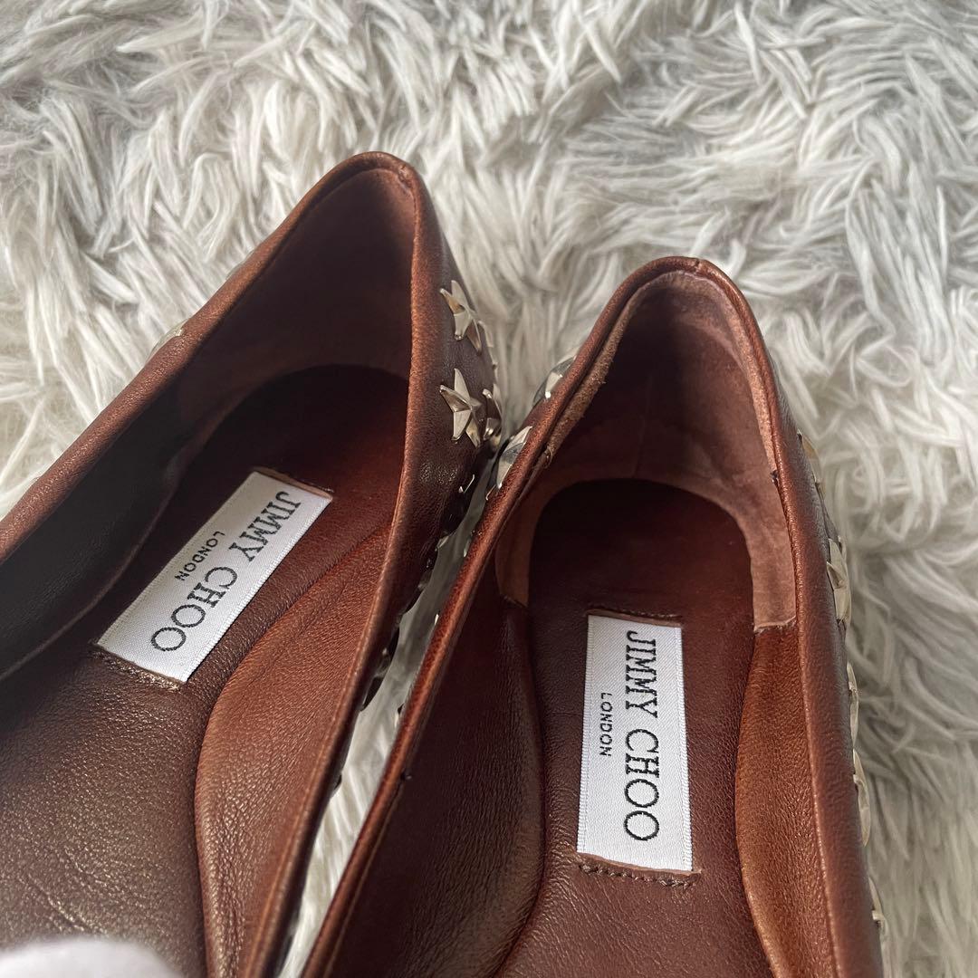 【未使用級】ジミーチュウ パンプス スタッズ ブラウン