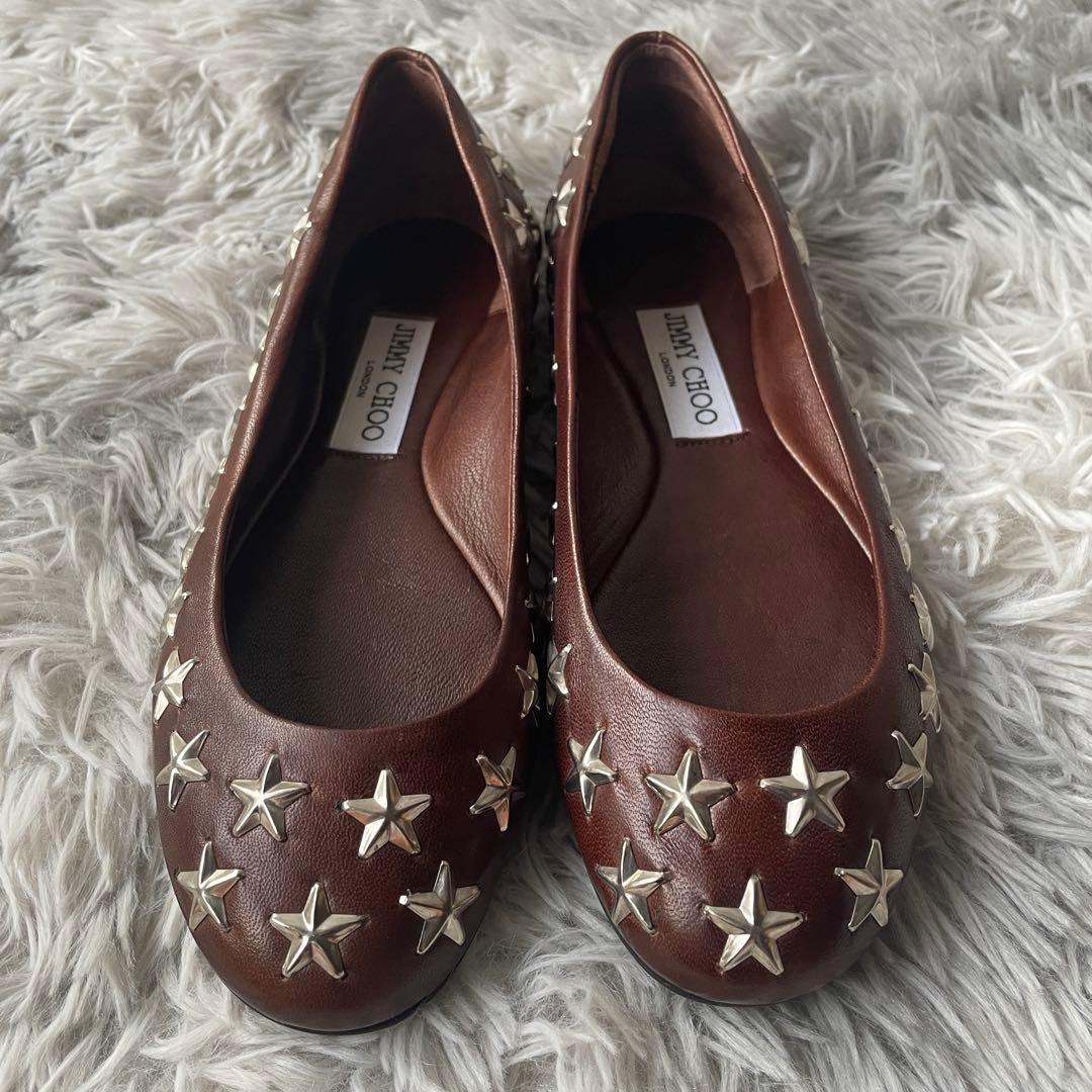 【未使用級】ジミーチュウ パンプス スタッズ ブラウン
