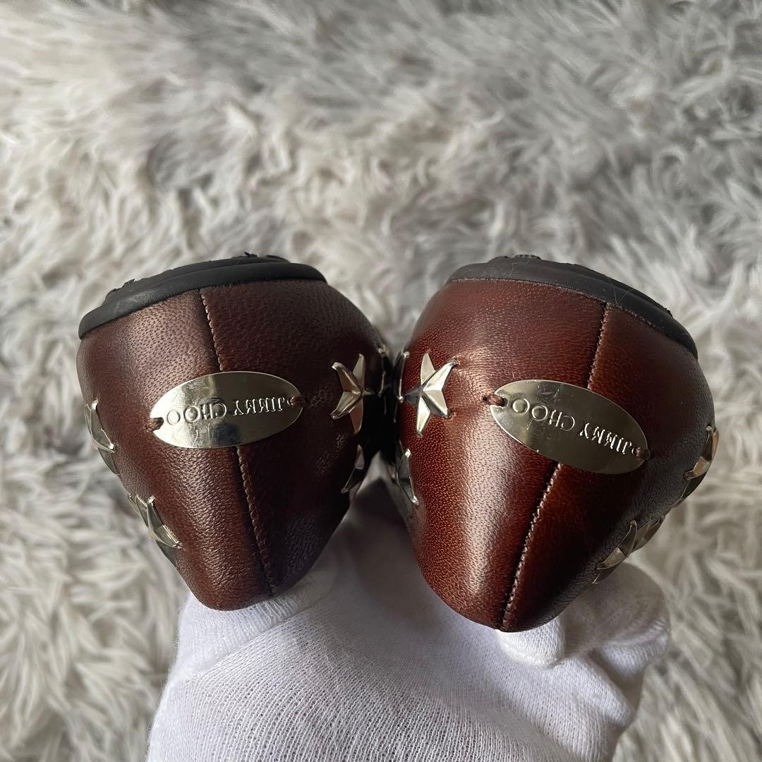 【未使用級】ジミーチュウ パンプス スタッズ ブラウン