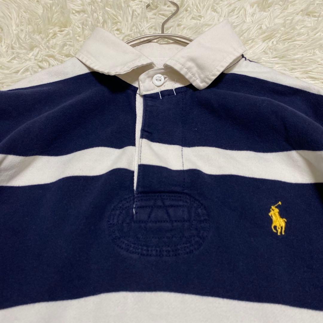 【美品・現行✨】ポロラルフローレン ボーダー ラガーシャツ QRタグ 常田大希M