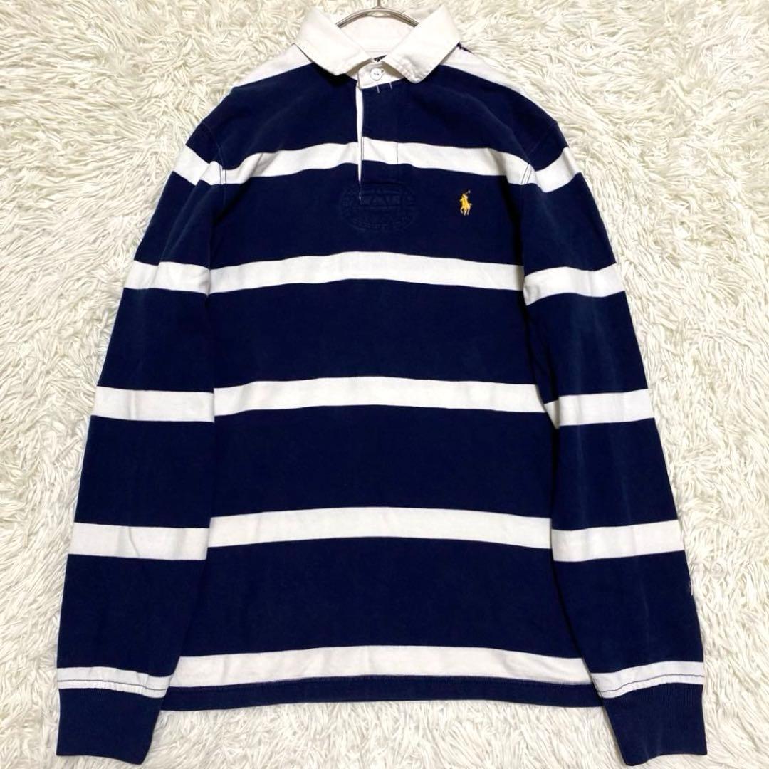 【美品・現行✨】ポロラルフローレン ボーダー ラガーシャツ QRタグ 常田大希M