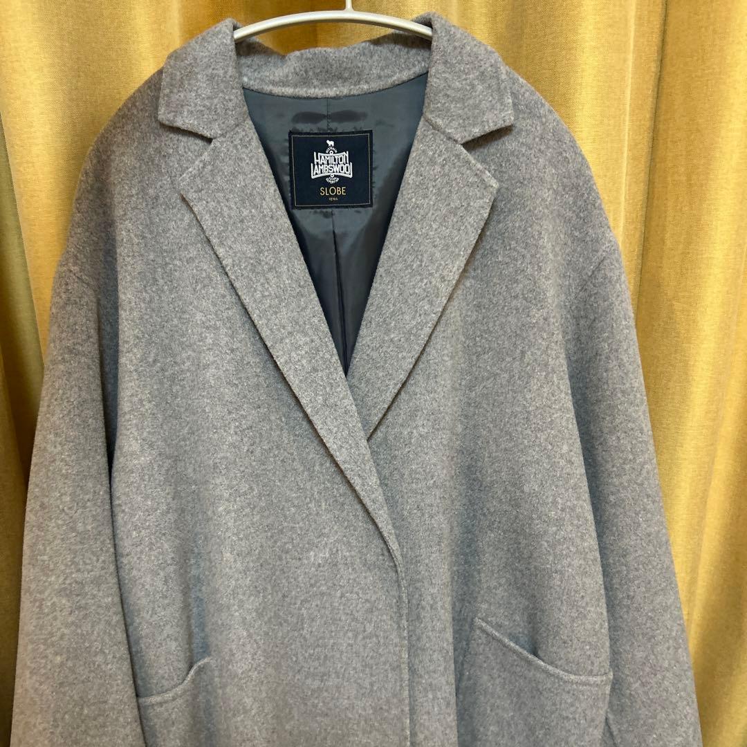 SLOBE IENA HAMILTONダブルフェイスロングチェスターコート　38