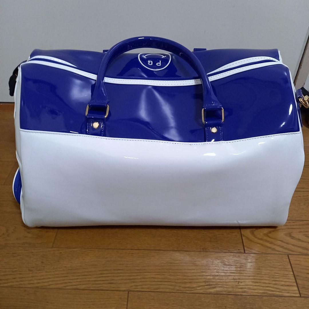 ギ*ス様 【美品】パーリーゲイツ　エナメル　ロッカーバッグ ブルー/ホワイト
