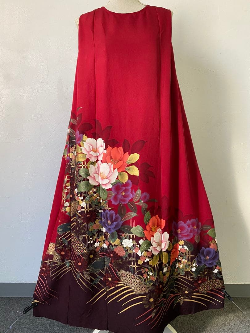 3203 着物　リメイク　ドレス　ワンピース