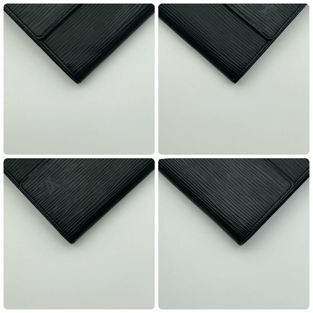 ルイ ヴィトン エピ ポシェット ポルトモネ クレディ ノワール 黒 長財布