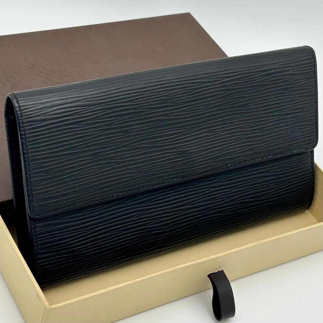 ルイ ヴィトン エピ ポシェット ポルトモネ クレディ ノワール 黒 長財布