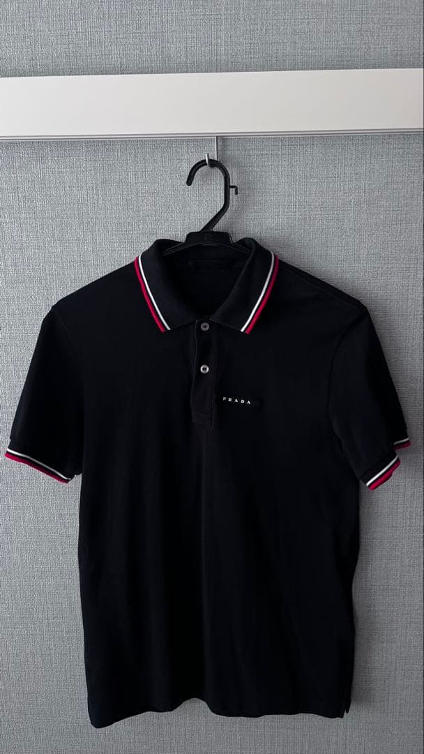 PRADA ポロシャツ　HIYADAM着用　ブラック