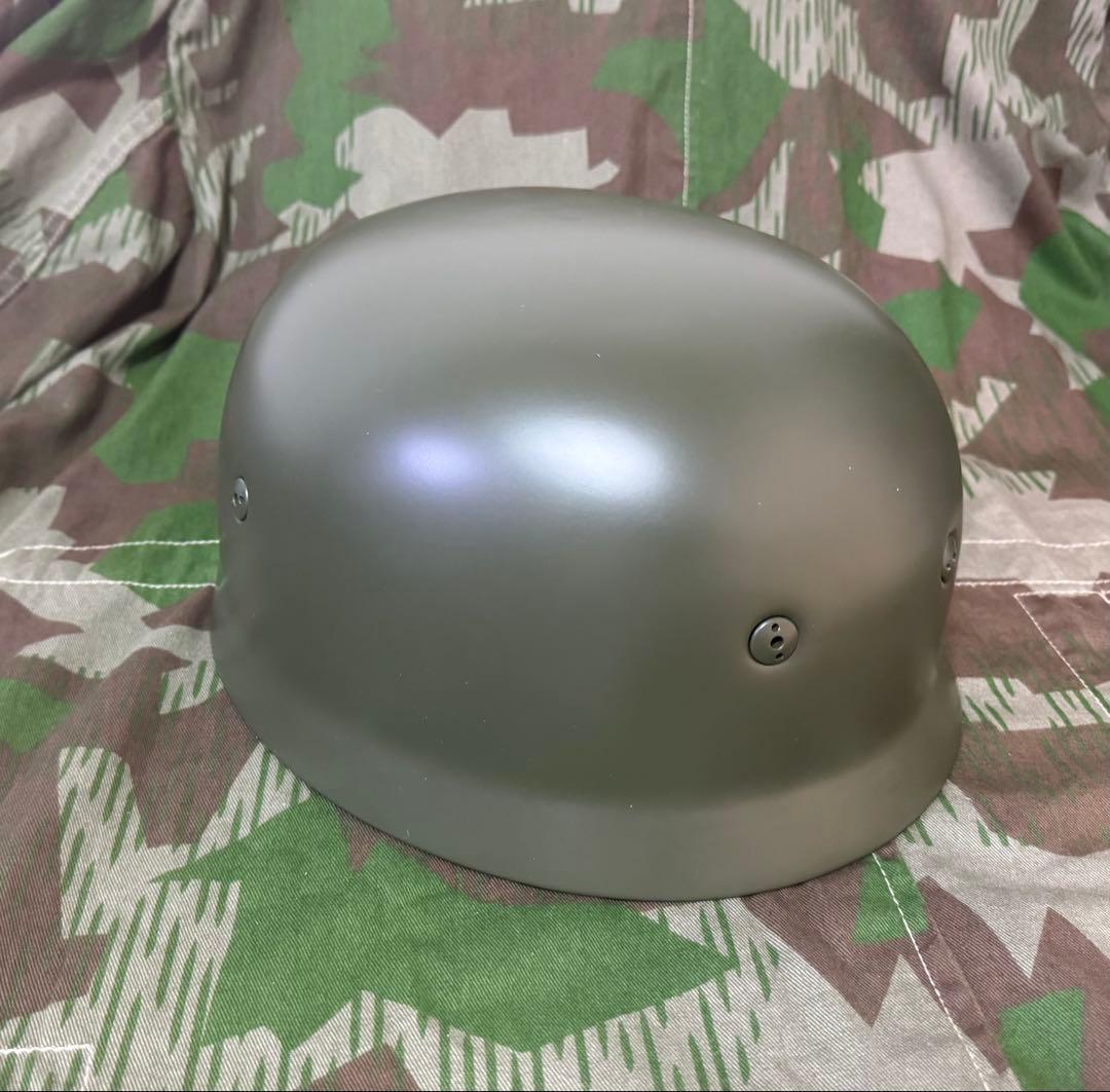 ❷WWⅡ ドイツ軍 M38型降下猟兵ヘルメット（レプリカ）グレー★緑の悪魔