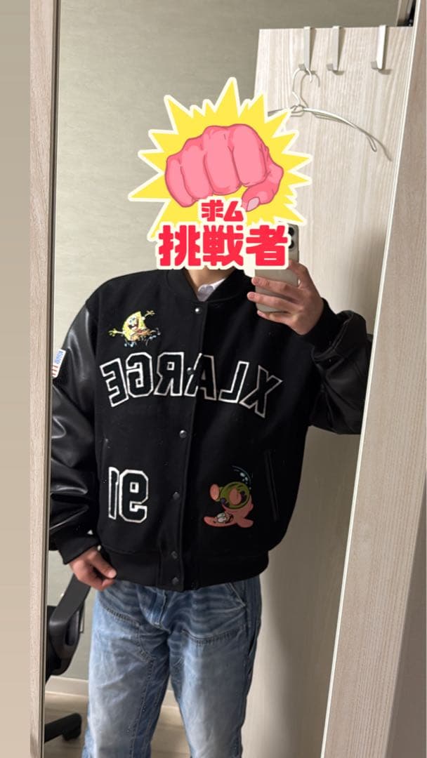 ［入手困難］XLARGE スタジャン スポンジボブ 値下げ可