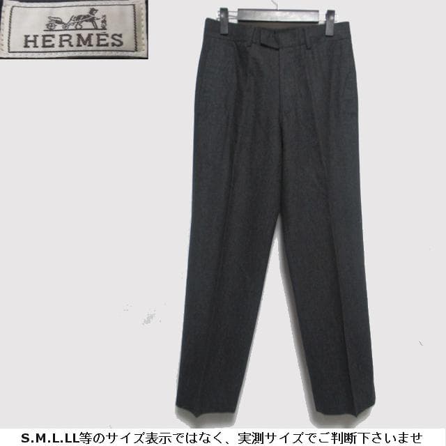 m21389★HERMES★メンズスラックスパンツ・ウール100％