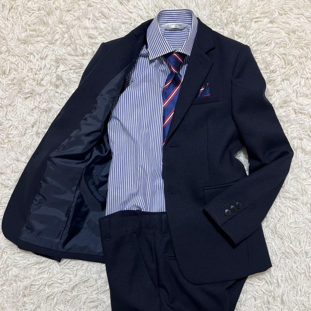 【美品】ショパン　フォーマルスーツ　5点セット　男の子　150 ネイビー　卒業式
