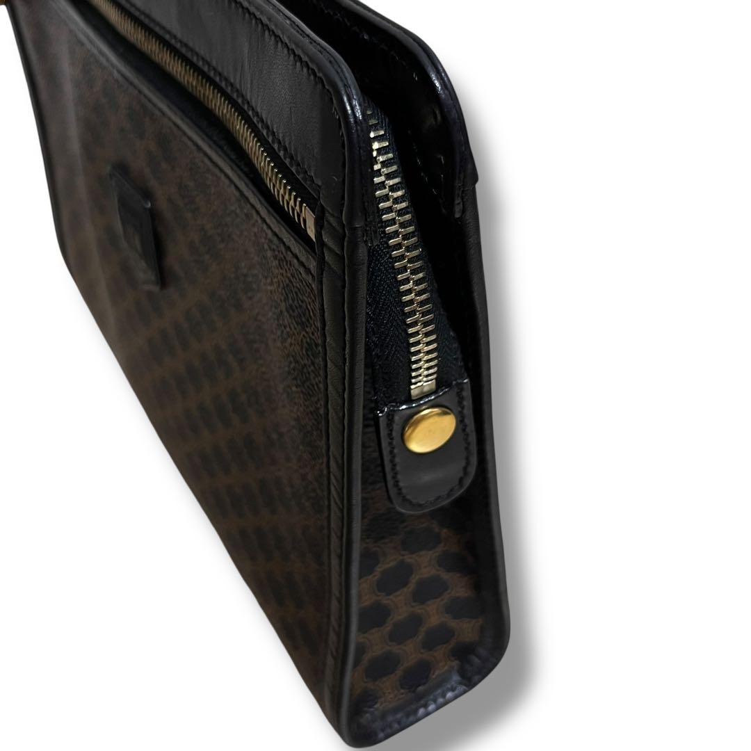 CELINE クラッチバッグ 黒 ブラック マカダム レザー セリーヌ