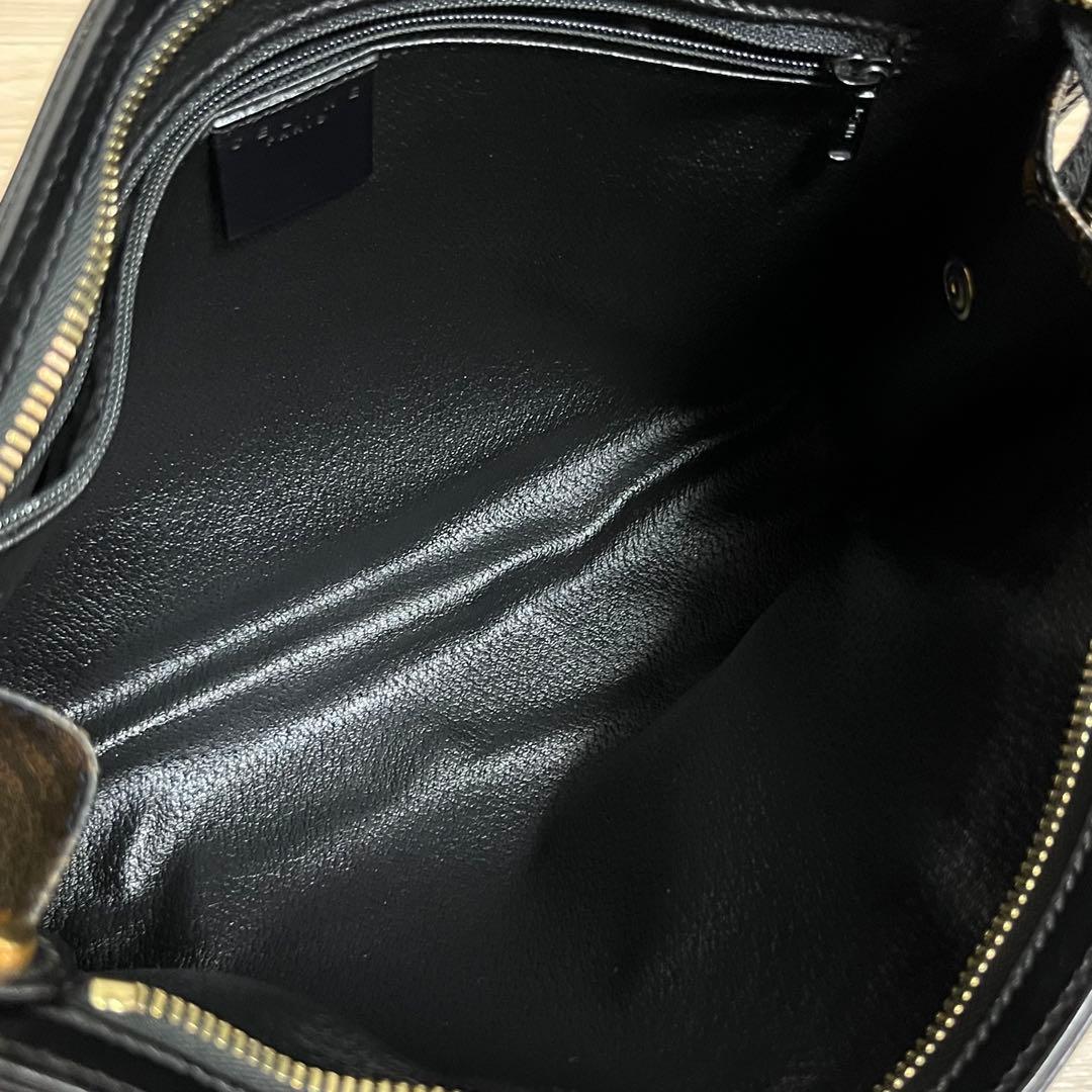 CELINE クラッチバッグ 黒 ブラック マカダム レザー セリーヌ
