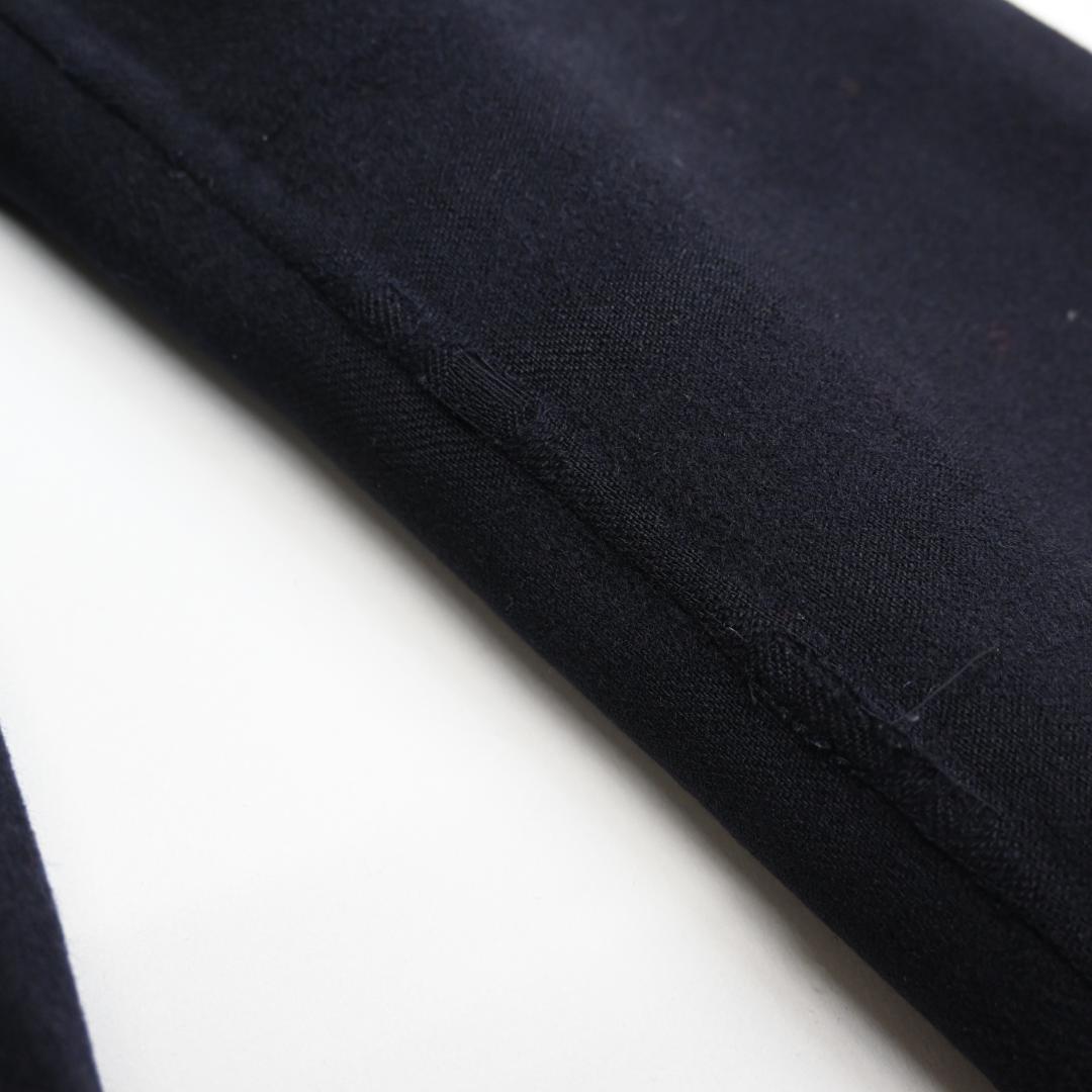 ■ 48300★冬 CELINE セリーヌ ノーカラーコート ダークネイビー”