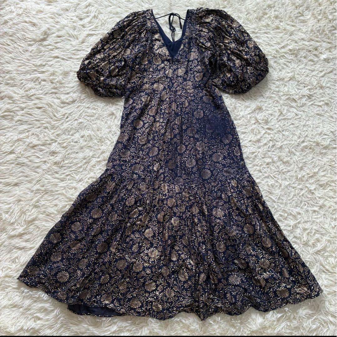 ヌキテパ　 コットンボイルフラワープリントワンピース　23ss