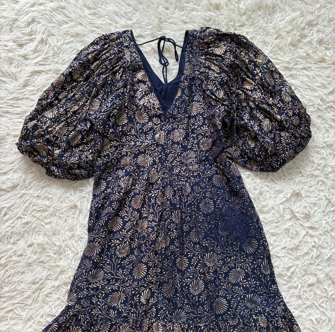 ヌキテパ　 コットンボイルフラワープリントワンピース　23ss