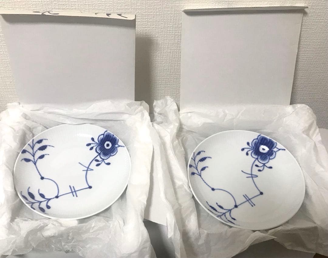 ロイヤルコペンハーゲン　ブルーフルーテッド　プレート２枚セット