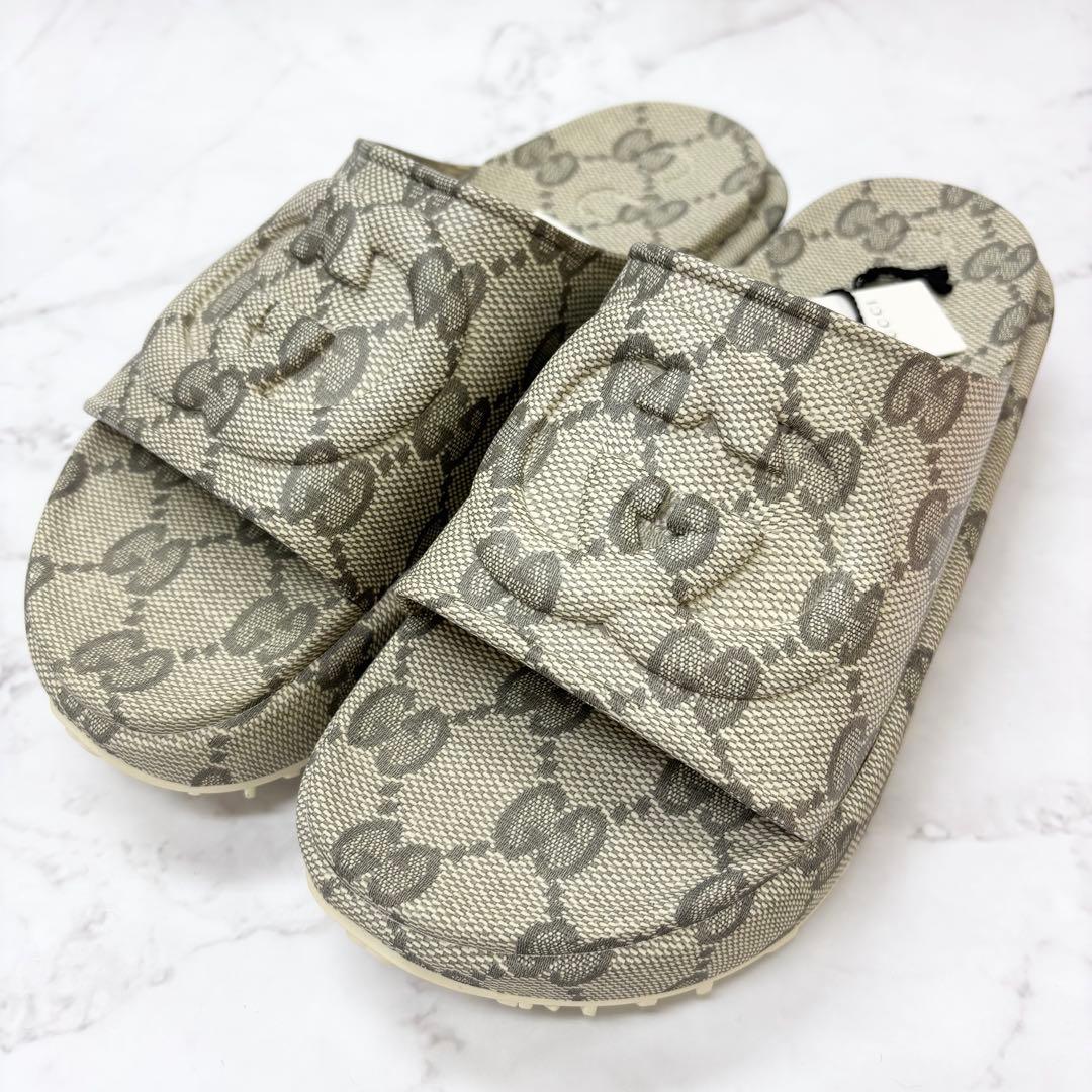 【新品】◆GUCCI◆グッチ ロゴ 厚底サンダル 28cm
