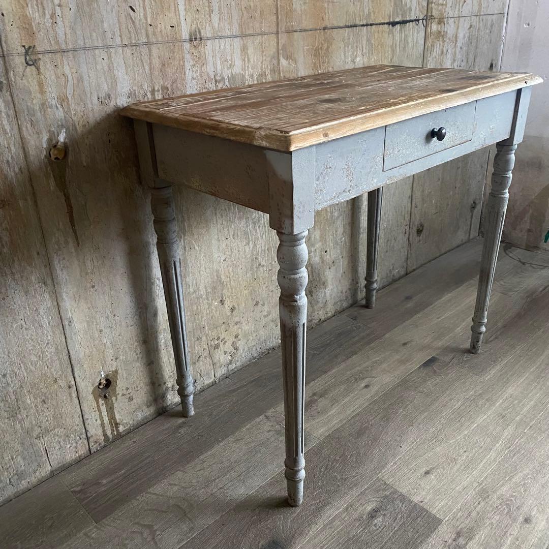 シャビーシック　ヴィンテージ デスク　引き出し付き　レトロ　カントリー