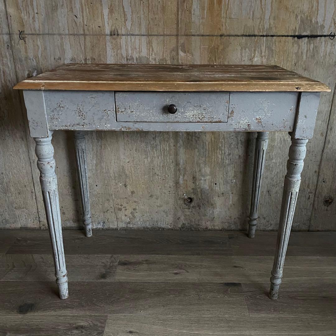 シャビーシック　ヴィンテージ デスク　引き出し付き　レトロ　カントリー