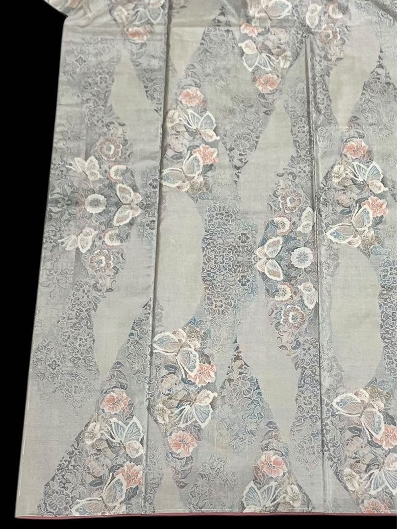 都喜ヱ門 本場大島紬 総絣 小紋 蝶文 花文 華文 美品 イ6625